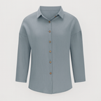 Grey Long Sleeves Button Shirt