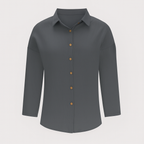 Dark Grey Long Sleeves Button Shirt
