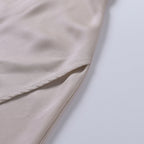 Lange Chiffon & Satijnen Jurk met Pailletten en Elegante V-Hals