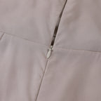 Lange Chiffon & Satijnen Jurk met Pailletten en Elegante V-Hals