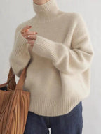 Chic and cozy linen turtleneck for winter