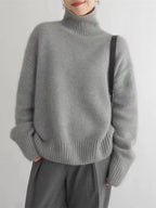 Chic and cozy linen turtleneck for winter