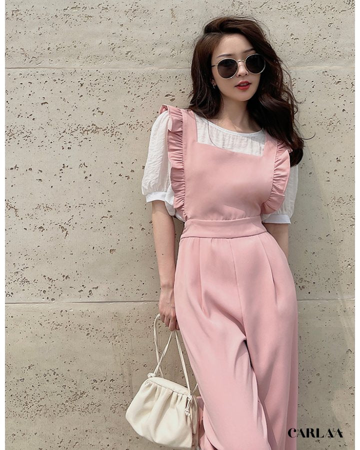 Powder Pink Elegant Jumpsuit