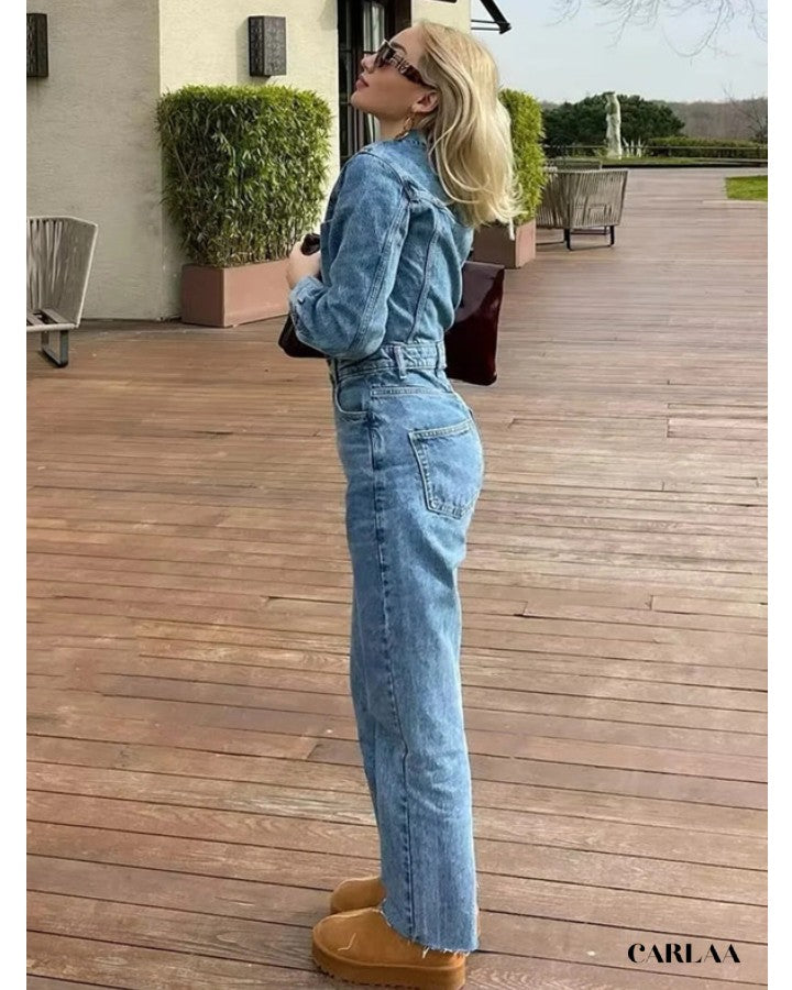 Combinaison Jean Femme Manches Longues