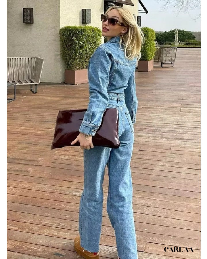 Combinaison Jean Femme Manches Longues