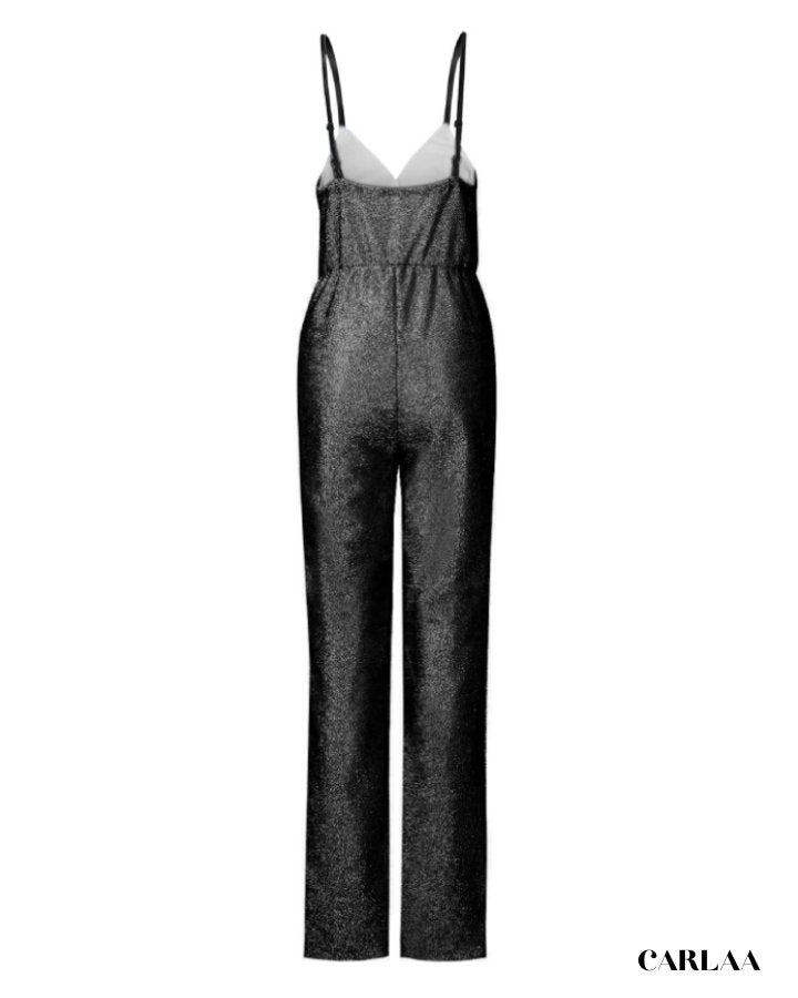 Black Sequin Jumpsuit