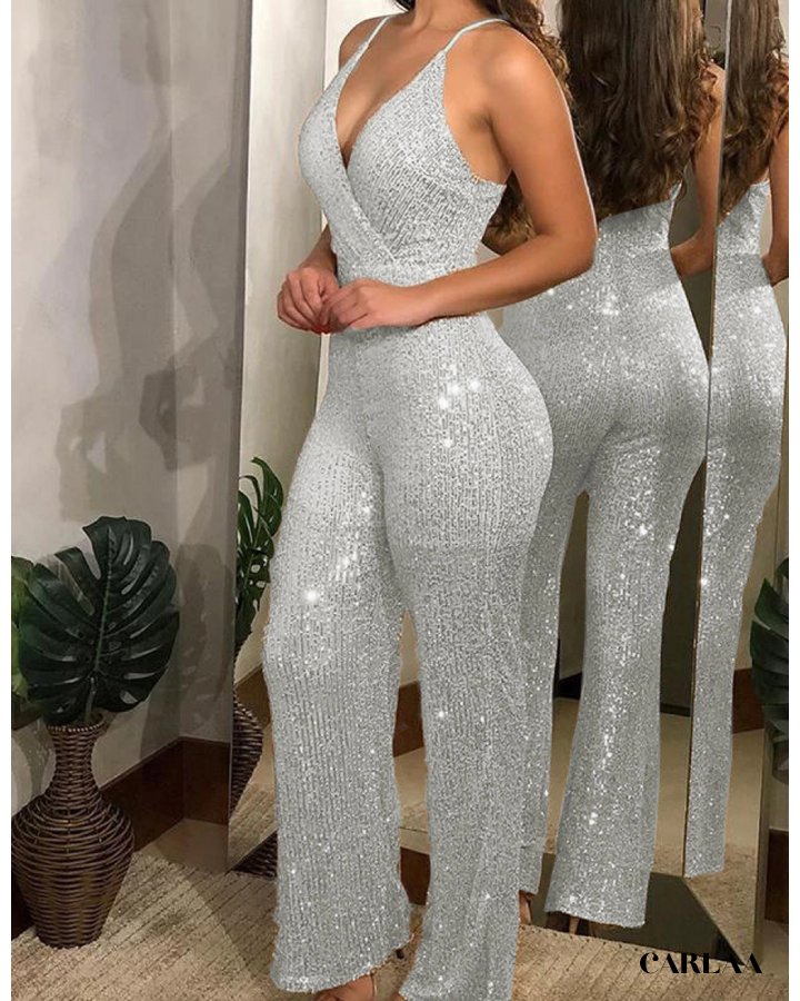Sparkly Silver Jumpsuit