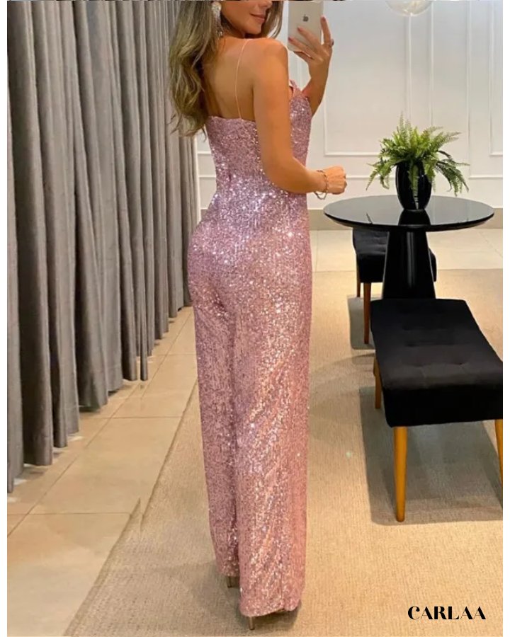 Pink Glitter Jumpsuit
