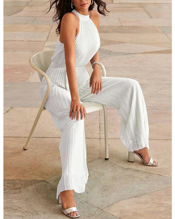 Combinaison pantalon blanche femme