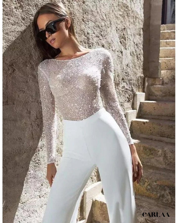 Chic Women's Jumpsuit for Wedding