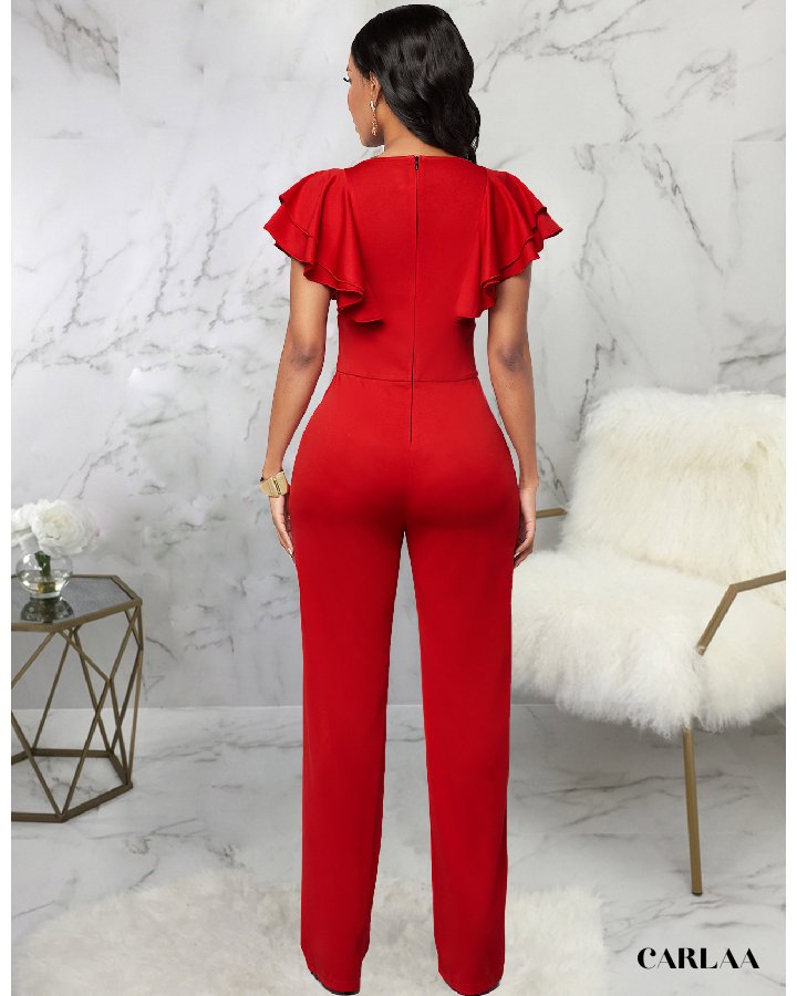 Chic Red Jumpsuit
