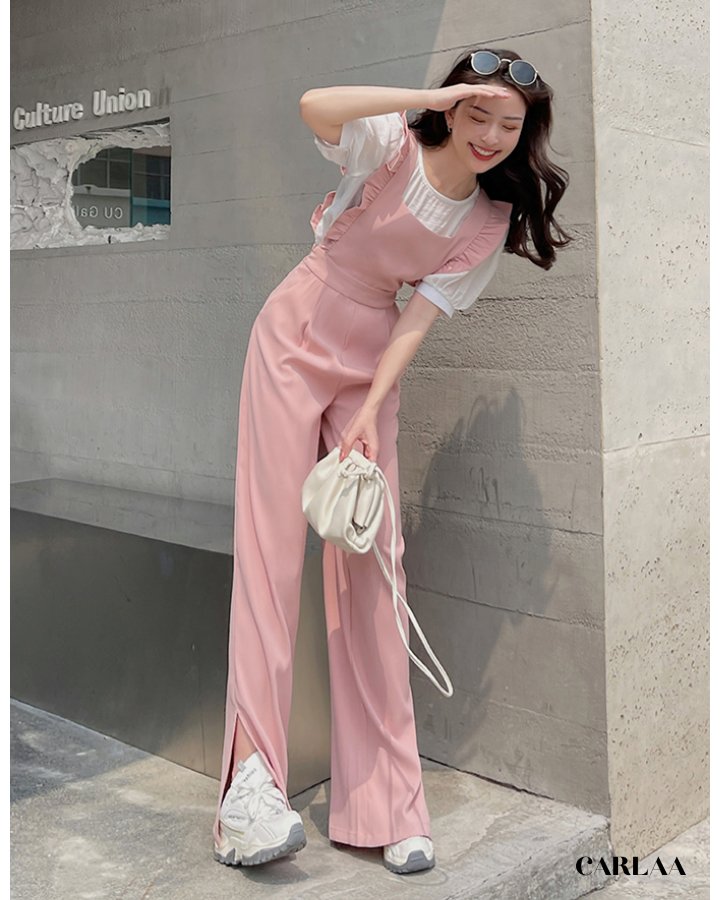 Powder Pink Elegant Jumpsuit