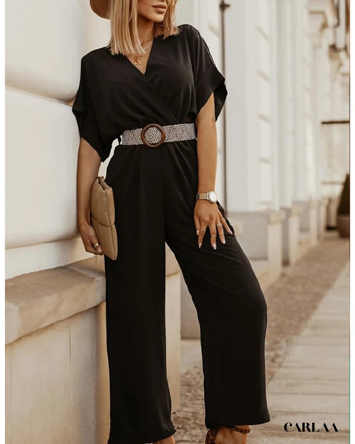 Combinaison longue femme chic noire
