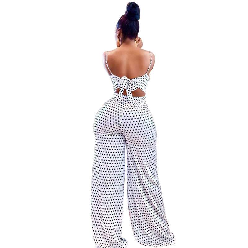 Combinaison pantalon à bretelles dos nu