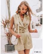Khaki Playsuit