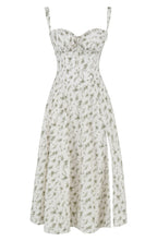 Robe midi corset pour femme avec jupe fluide
