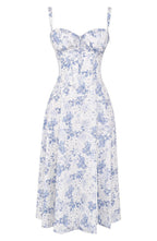 Robe midi corset pour femme avec jupe fluide