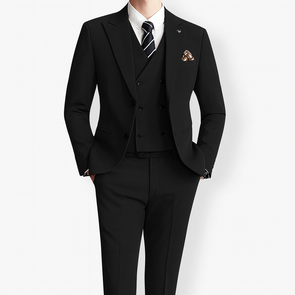Costume d'invité de mariage 3 pièces slim fit pour homme | Élégant | Collection Automne