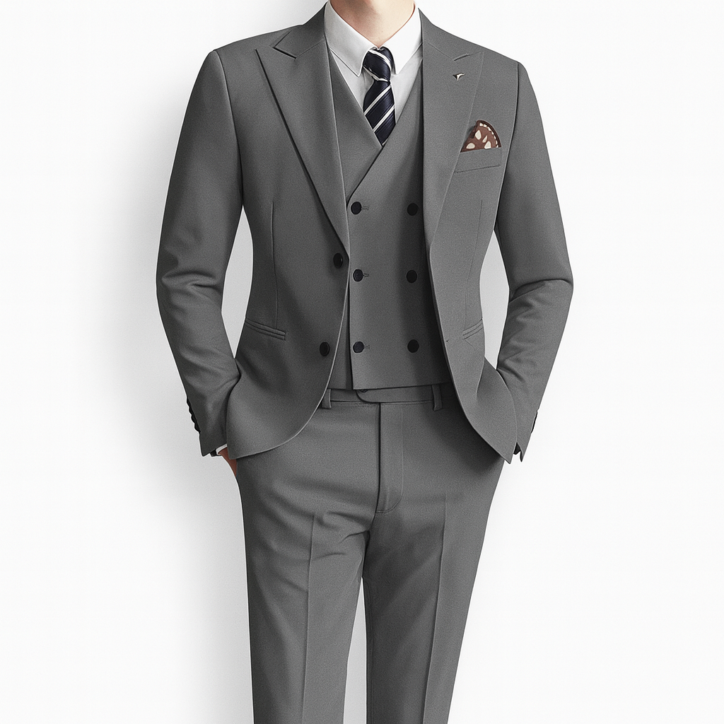 Costume d'invité de mariage 3 pièces slim fit pour homme | Élégant | Collection Automne
