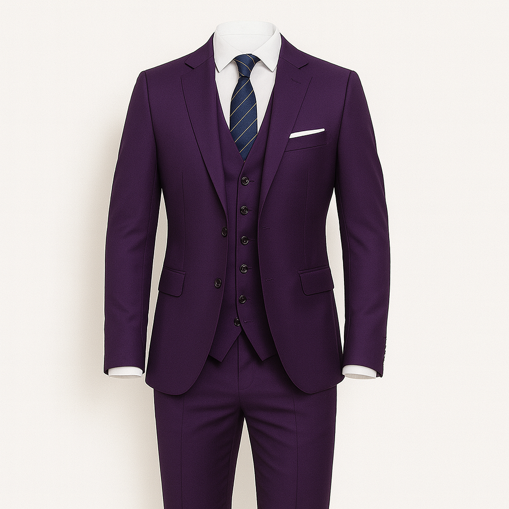 Costume trois pièces pour hommes - Blazer, gilet et pantalon de coupe ajustée pour les occasions formelles d'automne