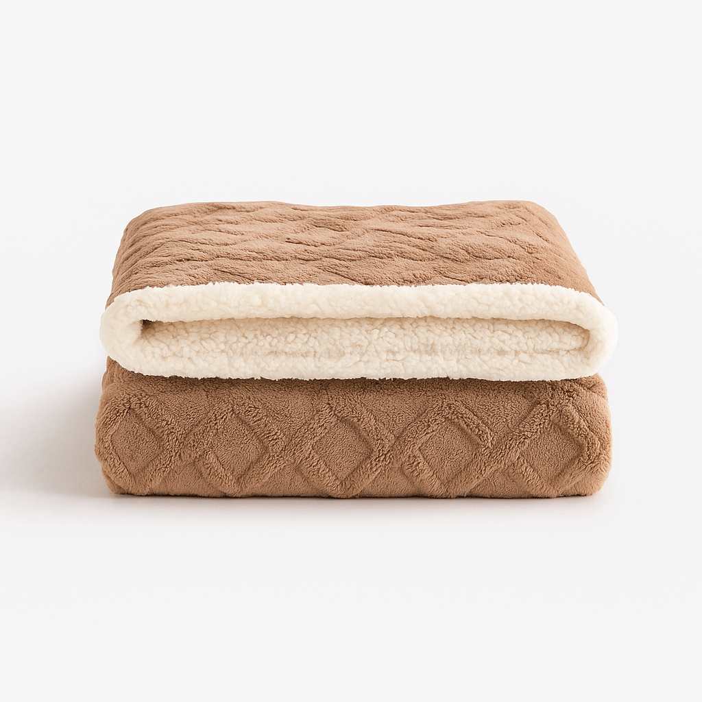 Couverture d'hiver chaude pour les nuits froides - Épaisse, moelleuse & élégante pour la chambre à coucher & le canapé