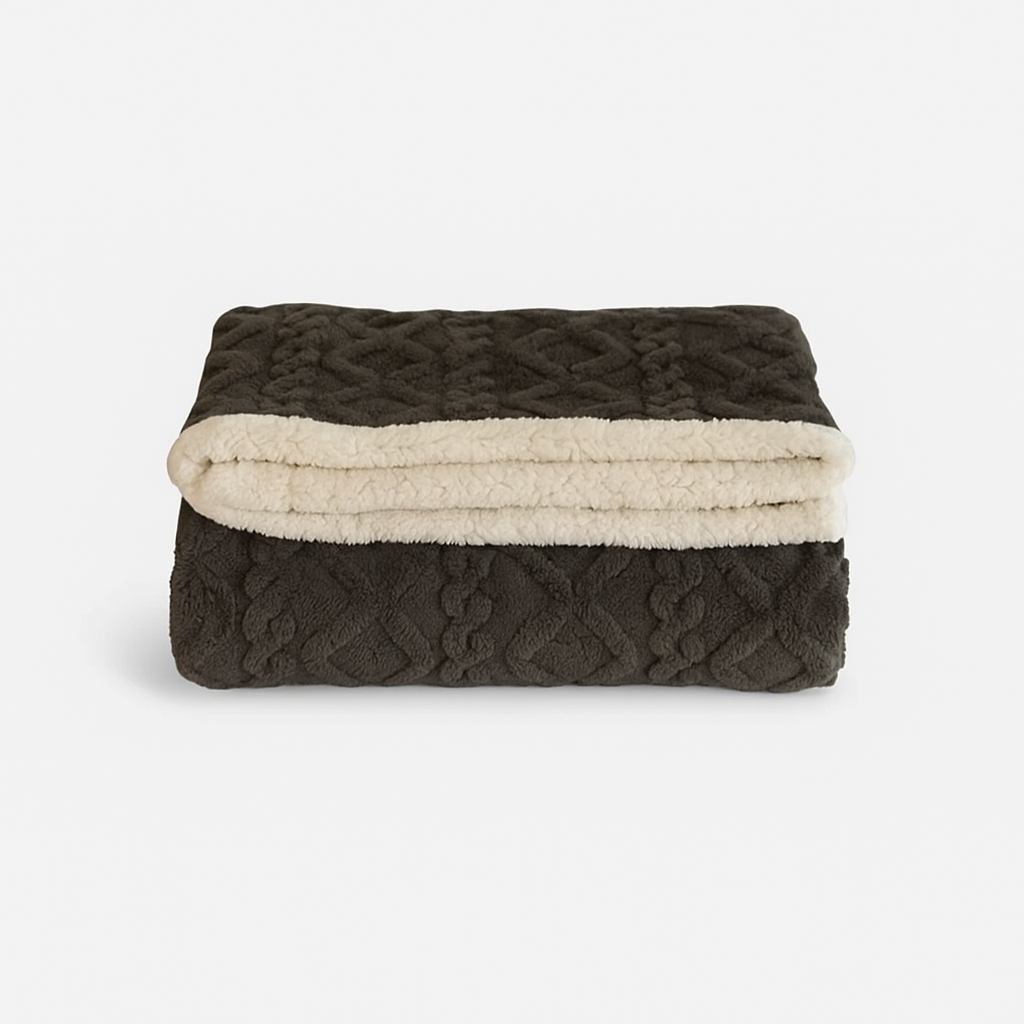 Couverture d'hiver chaude pour les nuits froides - Épaisse, moelleuse & élégante pour la chambre à coucher & le canapé