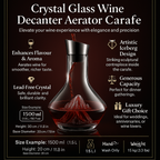 Carafe à vin en cristal avec aérateur