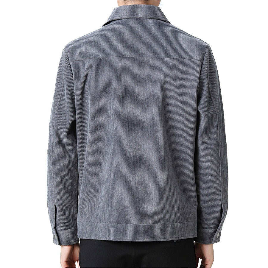 Veste de transition en velours côtelé de haute qualité pour hommes, classique, spéciale automne