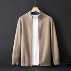 Men's Cashmere Zipper Jacket Warm and Stylish - Perfect for Autumn