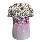 T-shirt col V manches courtes impression graphique