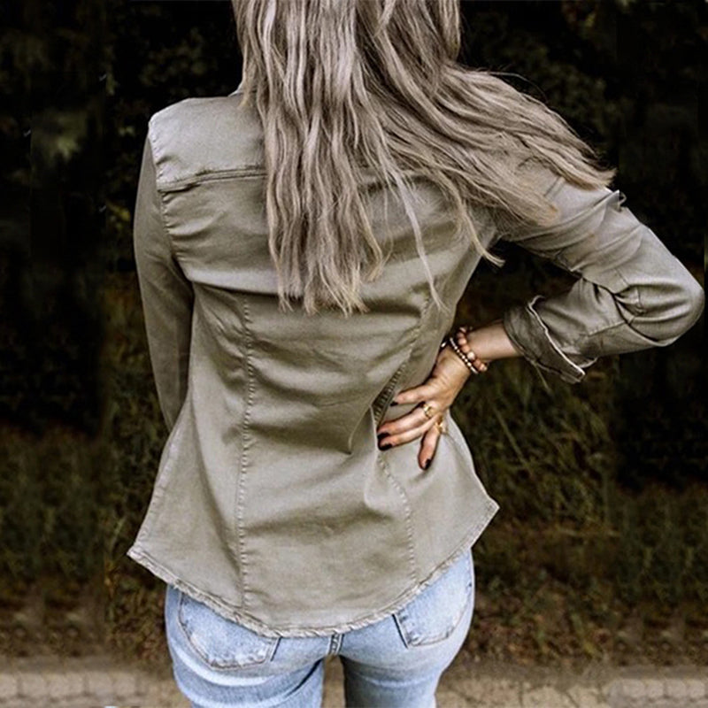 Veste en jean élégante pour femme - Automne Elisa