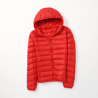 Red Women's Hooded Down Jacket