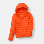 Orange Women's Hooded Down Jacket