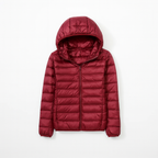 Red Women's Hooded Down Jacket