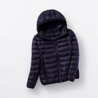 Navy Blue Women's Hooded Down Jacket