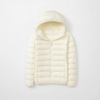 White Women's Hooded Down Jacket