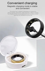 Silver Connected Ring Health and Activity Tracking
