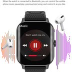 Smartwatch Écran incurvé Moniteur de glycémie ECG Fréquence cardiaque Fitness Tracker