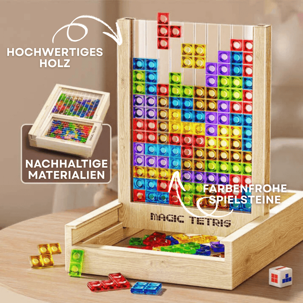 WOODTRIX - Plateau de Tetris en bois respectueux de l'environnement pour enfants et adultes