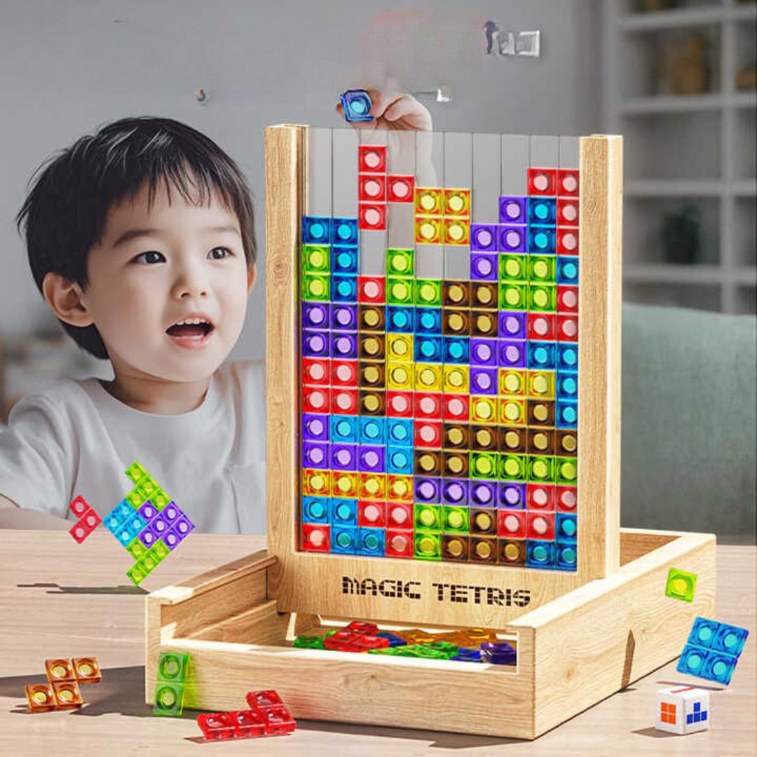 WOODTRIX - Plateau de Tetris en bois respectueux de l'environnement pour enfants et adultes