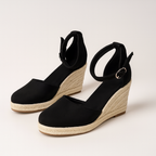 Black Women's Flat Strappy Sandals