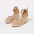 Beige Women's Flat Strappy Sandals
