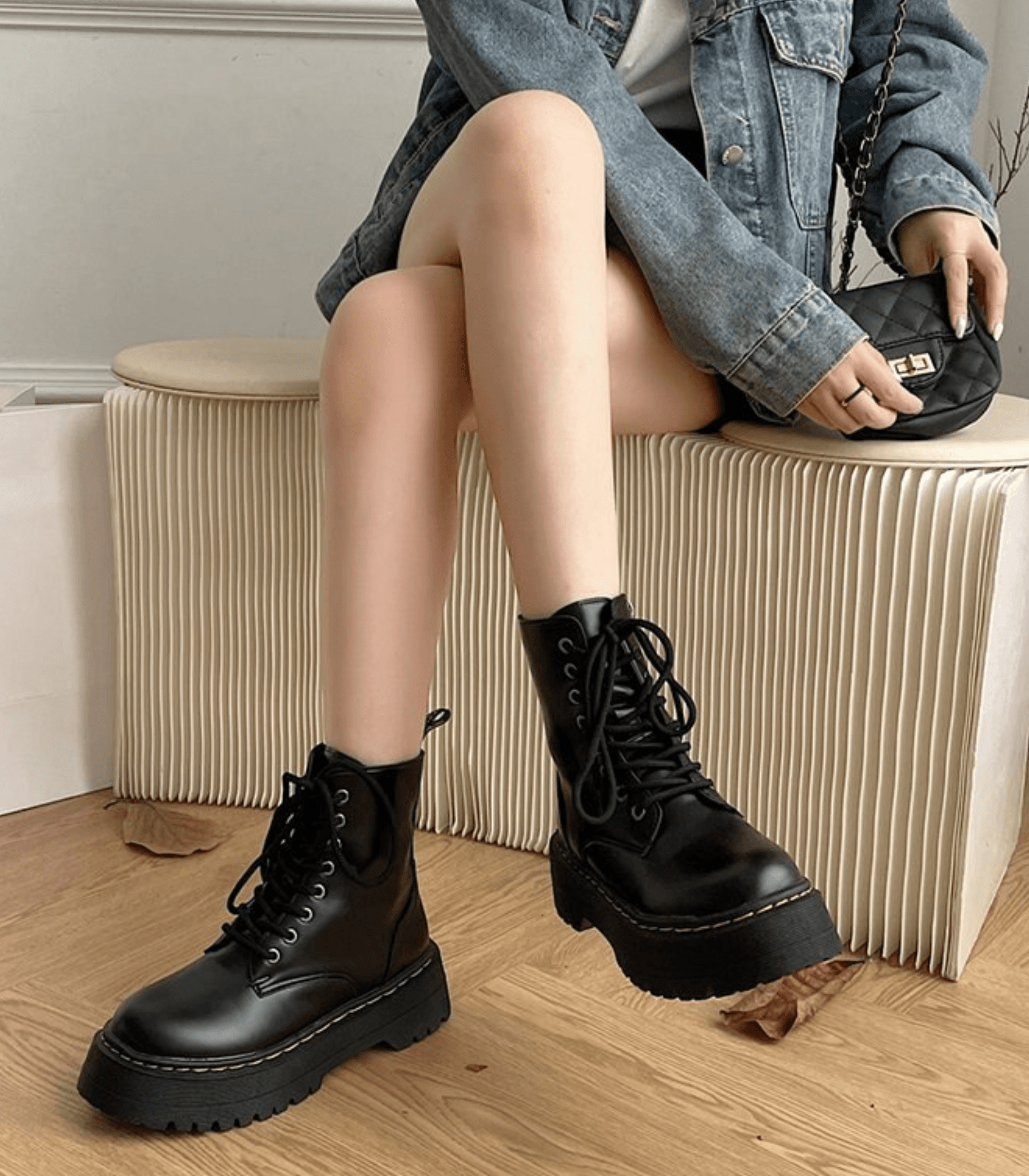 Chunky Sole Leather Boots | Urban Style and Ultimate Comfort