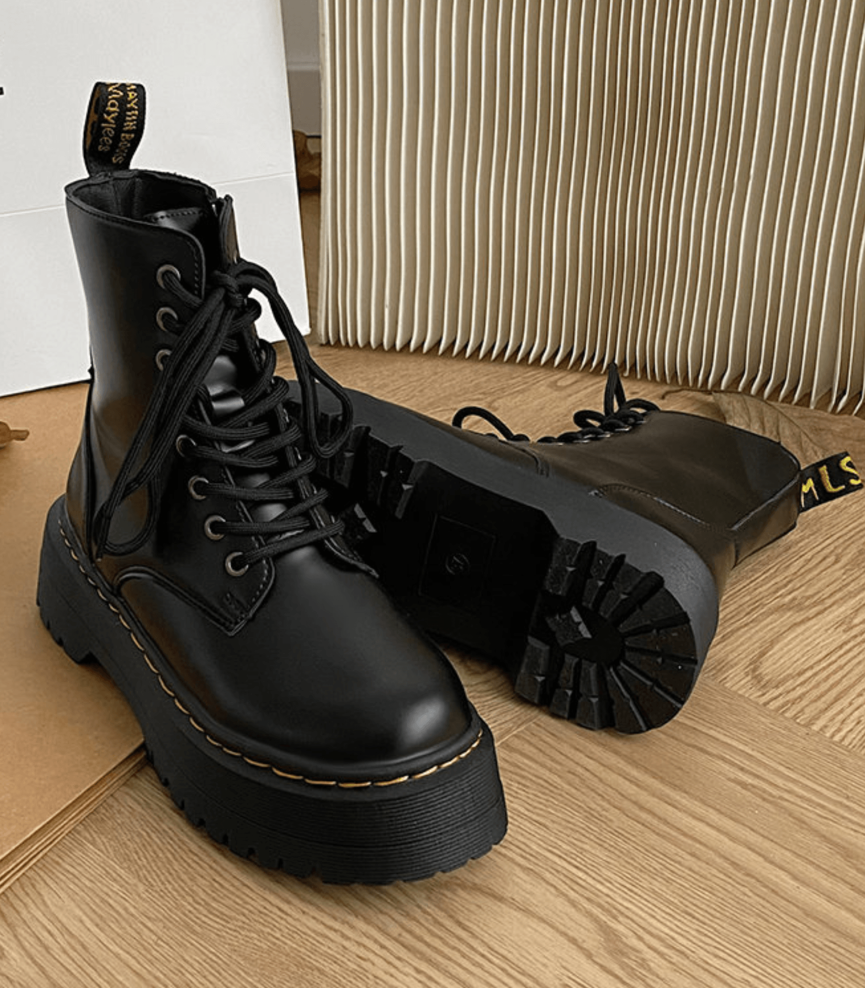 Chunky Sole Leather Boots | Urban Style and Ultimate Comfort