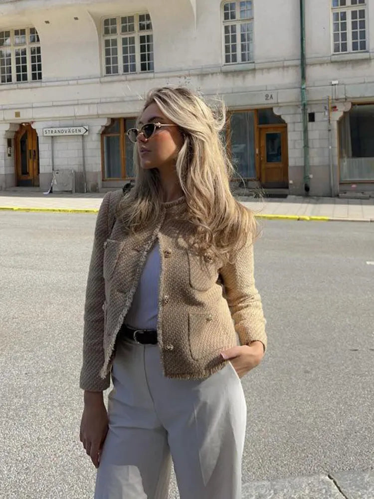 Sarah - veste en tweed automnale