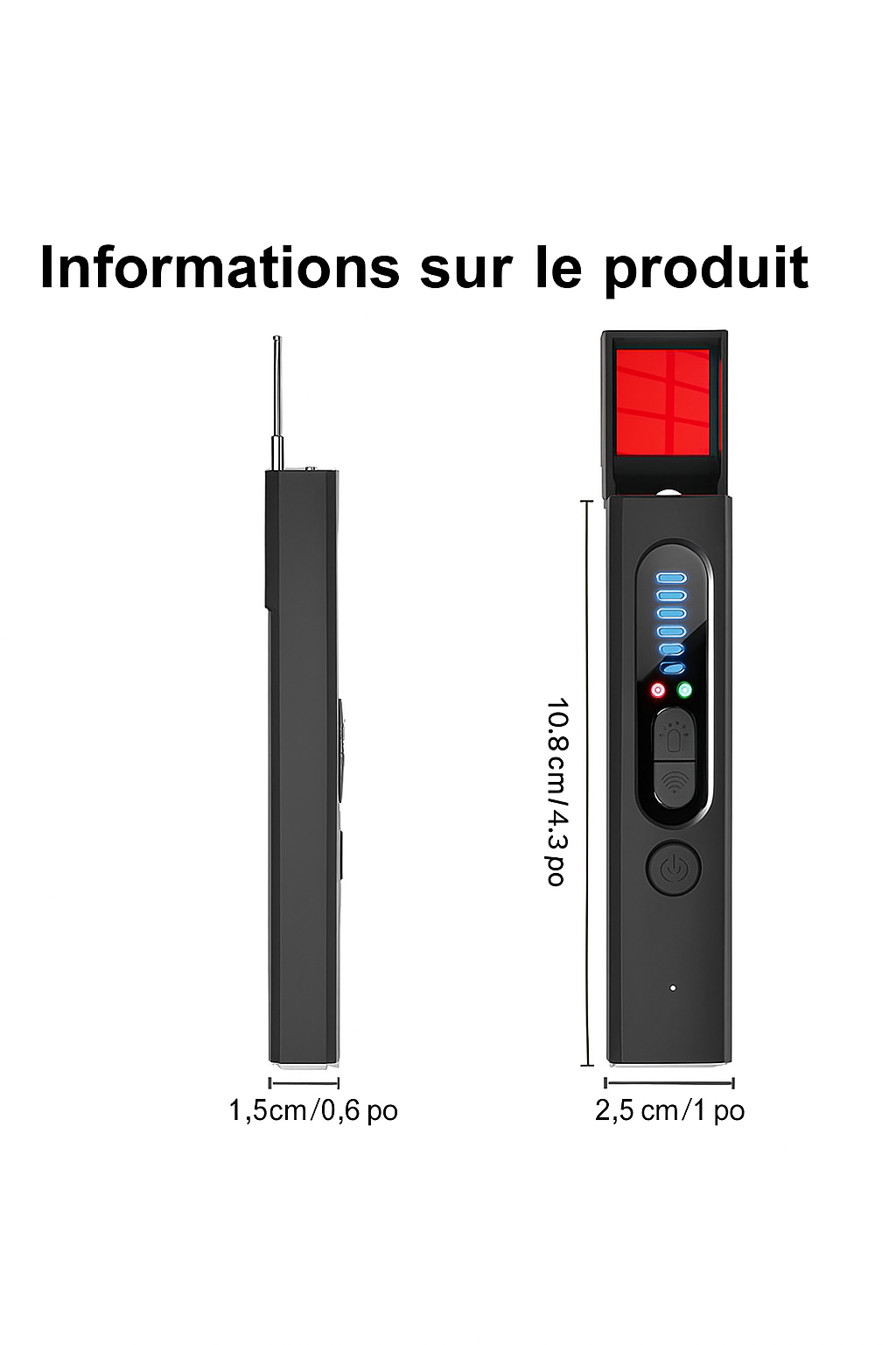PrivacyGuard - Détecteur compact pour caméras cachées et sécurité GPS