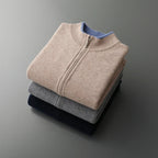 Men's Cashmere Zipper Jacket Warm and Stylish - Perfect for Autumn