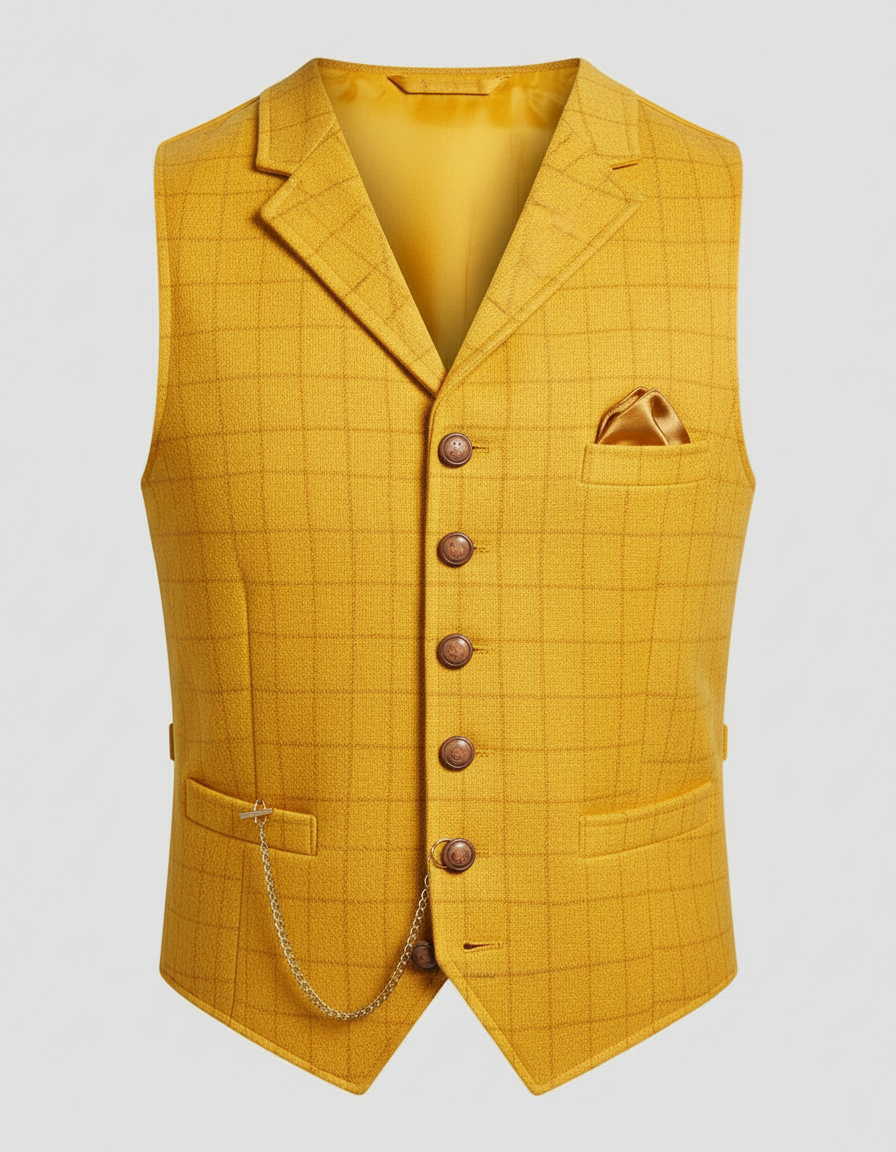 Gilet de costume homme élégant coupe classique pour tenue formelle et bureau