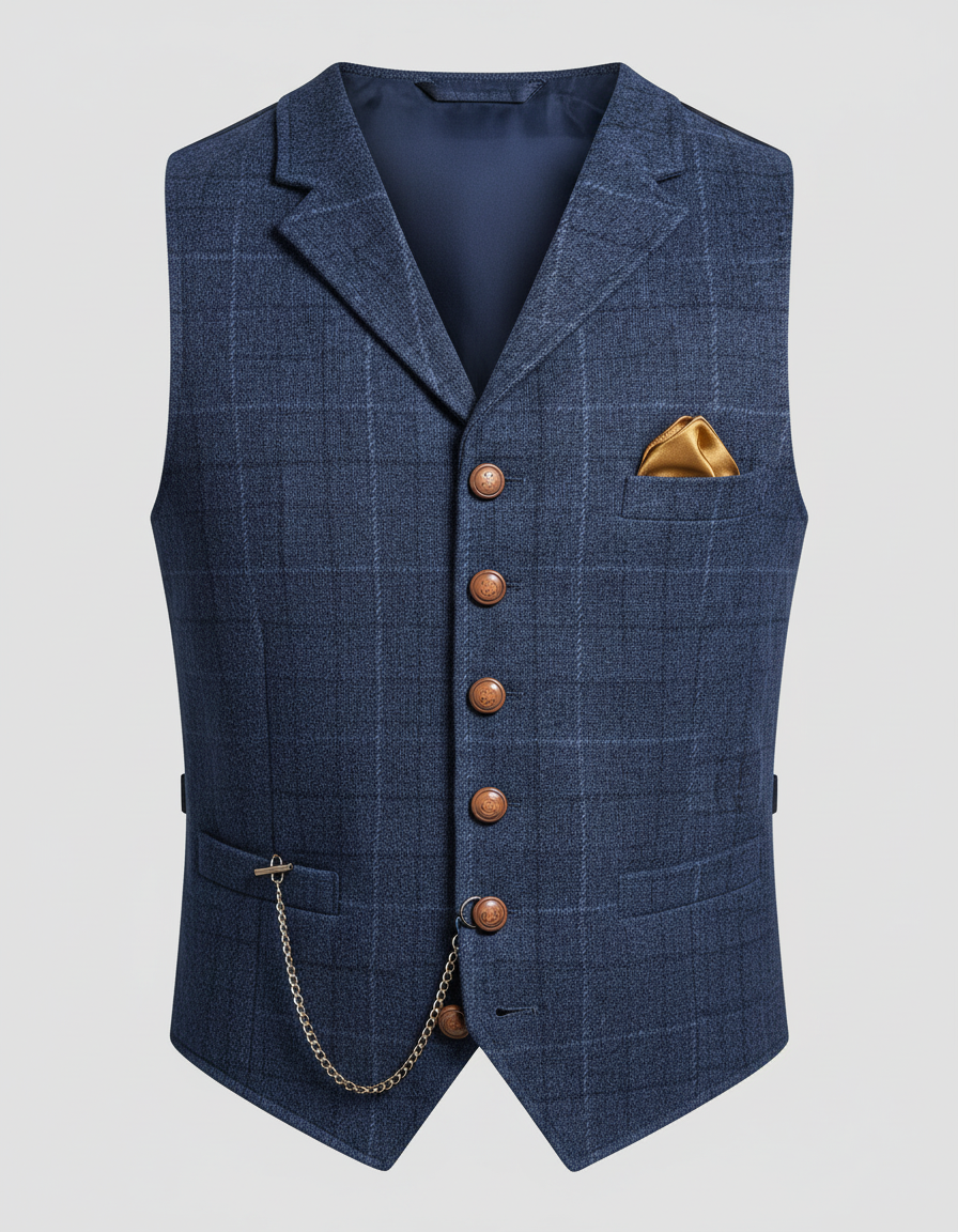 Gilet de costume homme élégant coupe classique pour tenue formelle et bureau