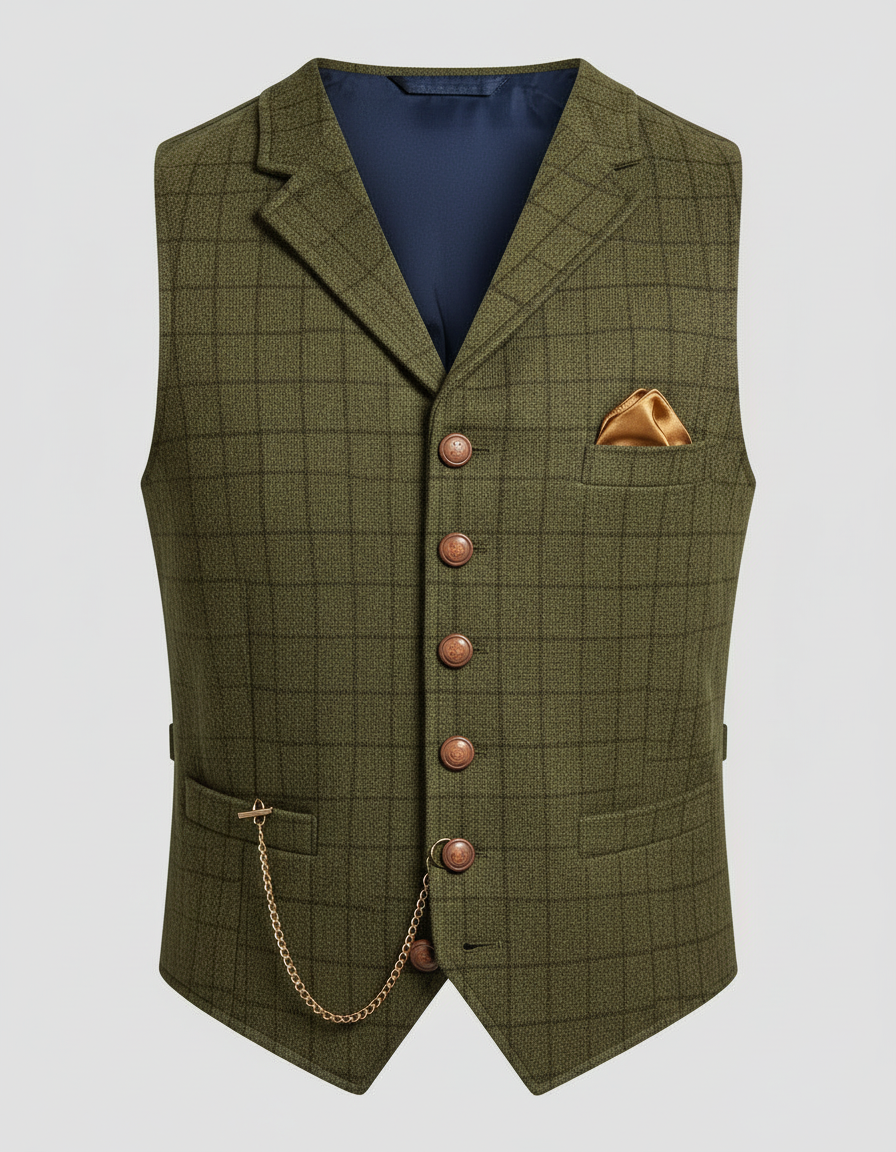 Gilet de costume homme élégant coupe classique pour tenue formelle et bureau